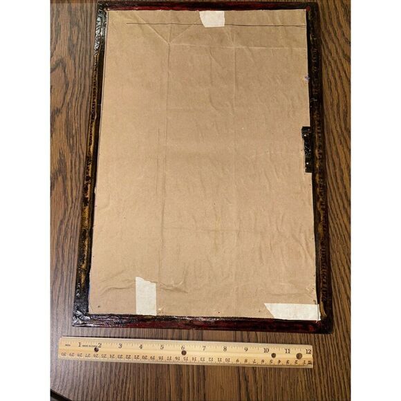 Vintage Framed Tang Peony Floral Art on Silk? Cloth Asian Chinese Flowers - Picture 6 of 8